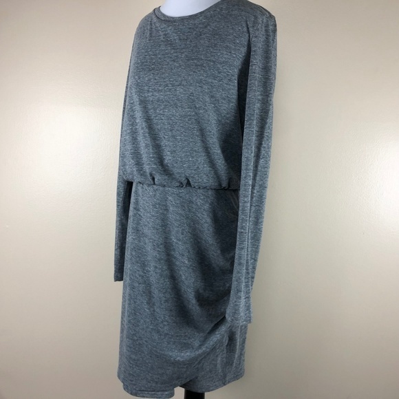 Leith Gray Long Sleeve‎ Blouson Sheath Dress - Picture 4 of 6